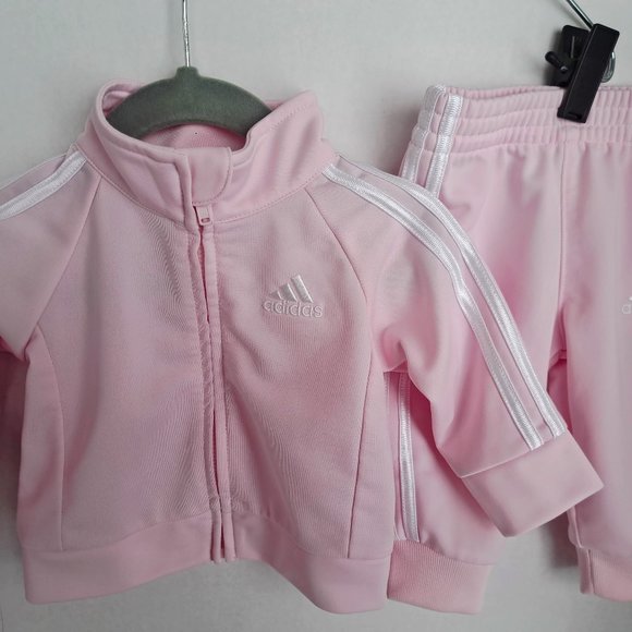 Adidas 3 Mo infant girl Track Suit light pink - Picture 1 of 3